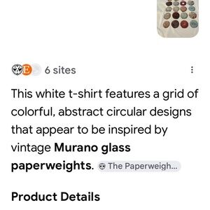 White T-Shirt with Colorful Abstract Designs